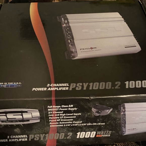 SSL Cyclone 2 channel power amplifier. PSY 1000.2, 1000 watts max power. - Picture 2 of 4